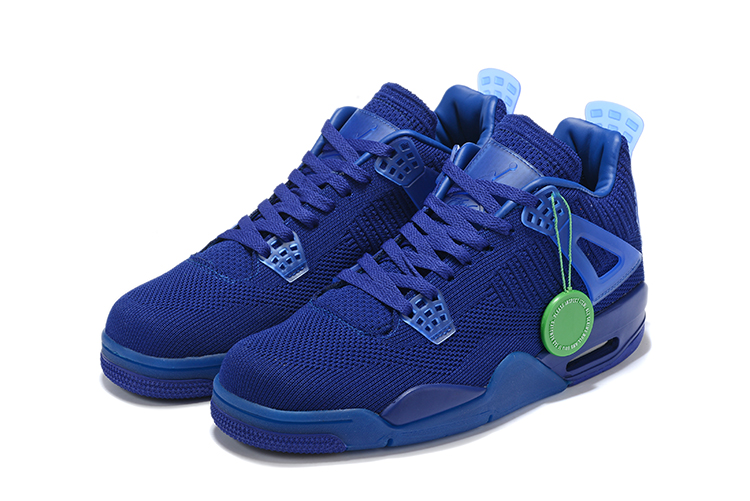 2019 Jordan 4 Retro Knit Blue Shoes